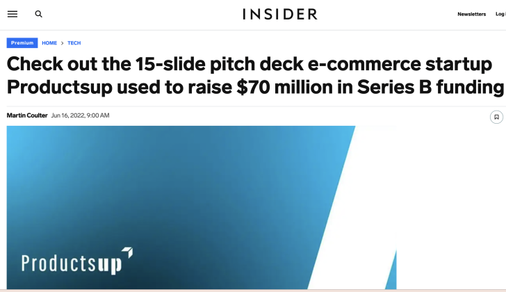 Productsup Insider article stock market