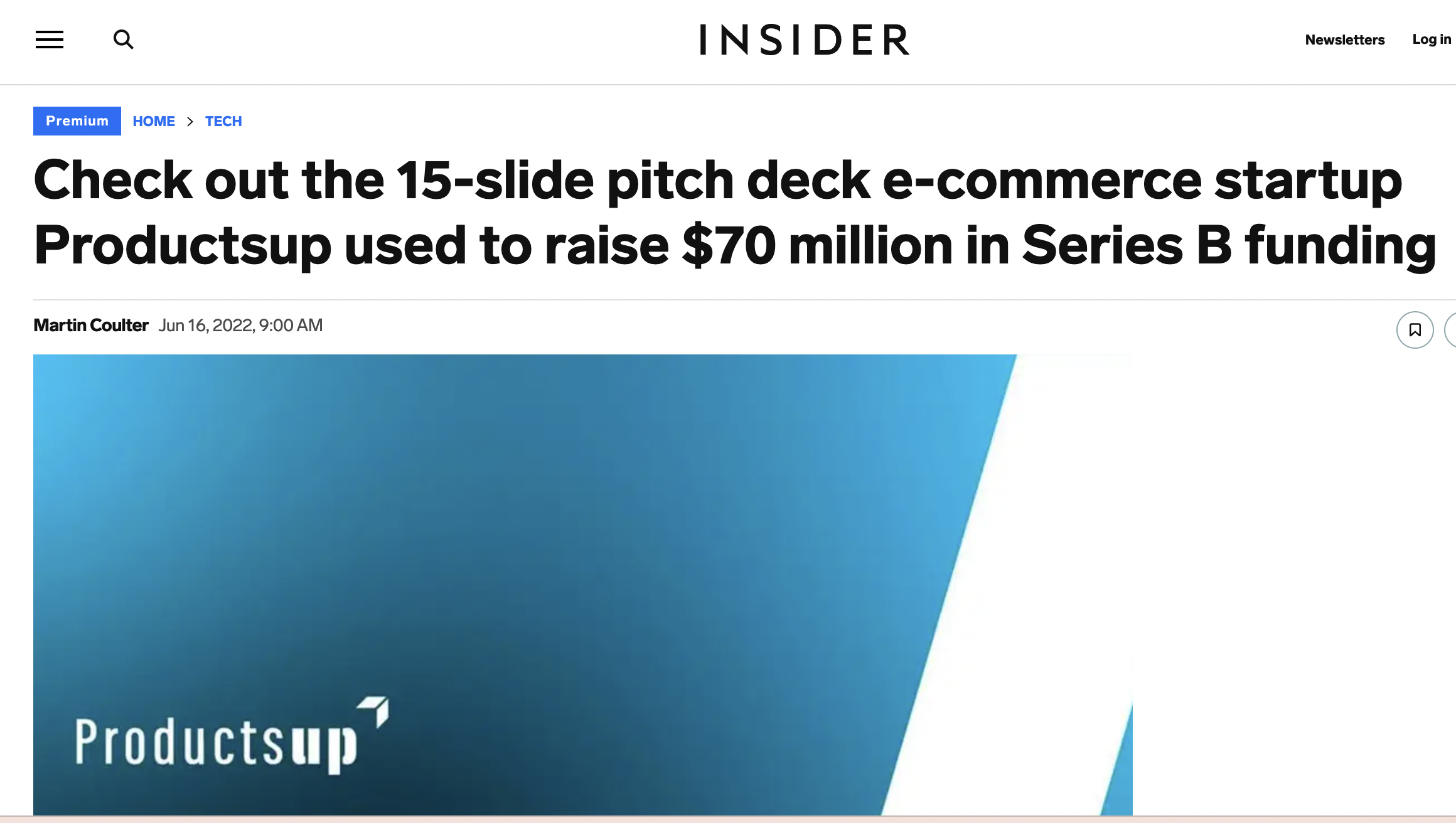 Productsup Insider article stock market